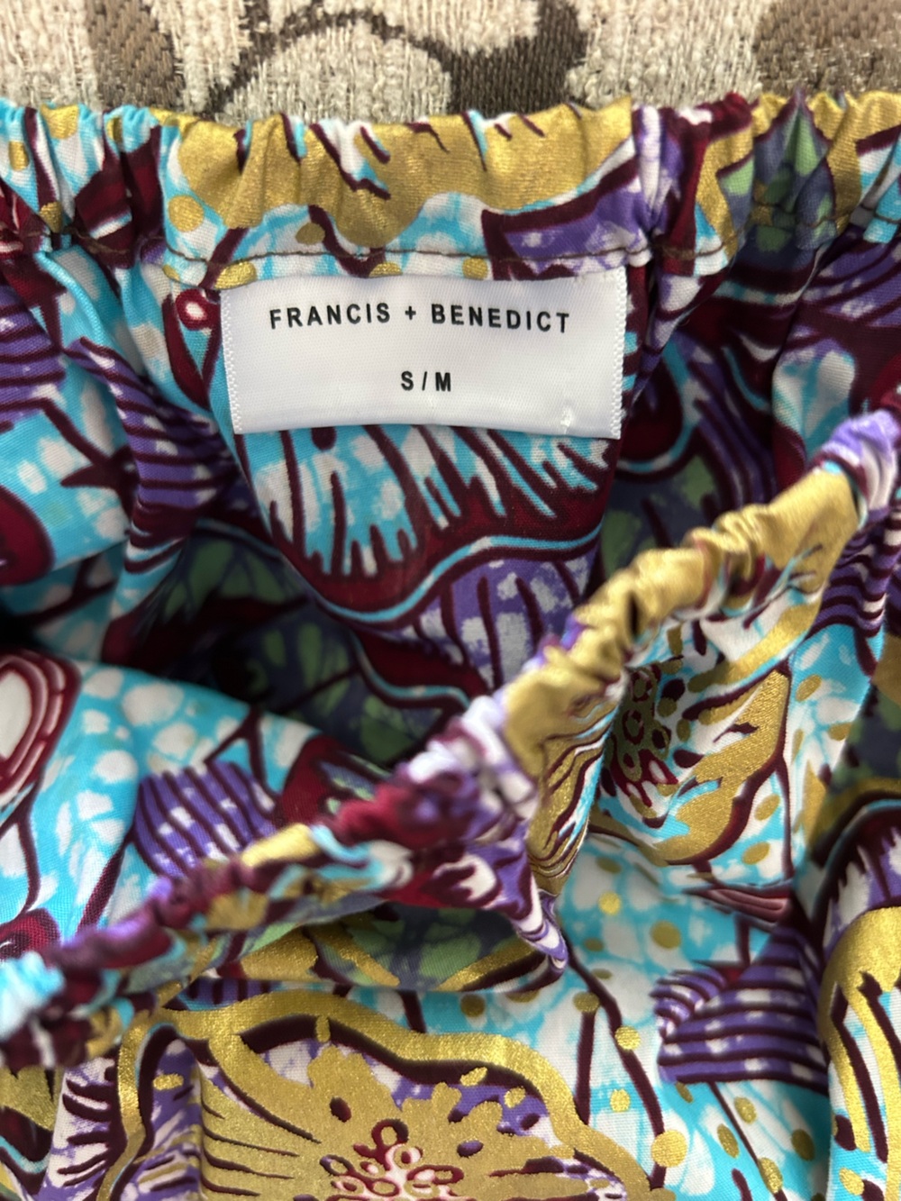 Francis + Benedict One-Shoulder Floral Tiered Dress in Multi Bold Print - Picture 9 of 11